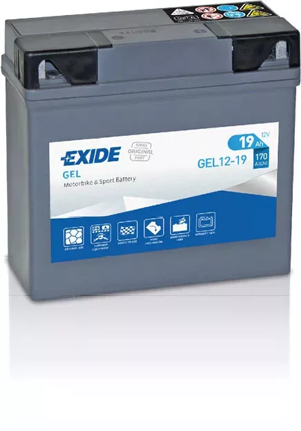 Exide 12V 19Ah 170A GEL12-19 12Y16A-3A/3B motorkerékpár akkumulátor Exide 12V 19Ah 170A GEL12-19 12Y16A-3A/3B motorkerékpár akkumulátor