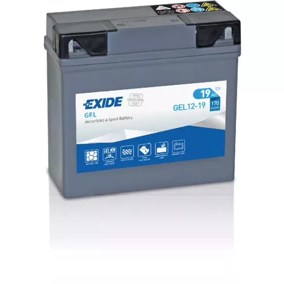 Exide 12V 19Ah 170A GEL12-19 12Y16A-3A/3B motorkerékpár akkumulátor
