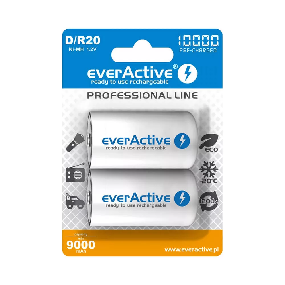 everActive D 10000mAh Professional akku (ár/db) ready to use everActive D 10000mAh Professional akku (ár/db) ready to use
