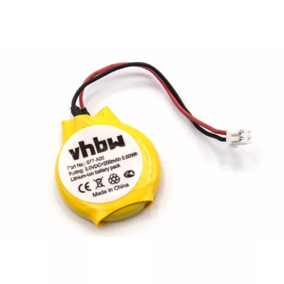 Utángyártott BIOS elem Dell 077-A00 0MR652 313-020 313-032 200mAh 3V Li-ion - VHBW