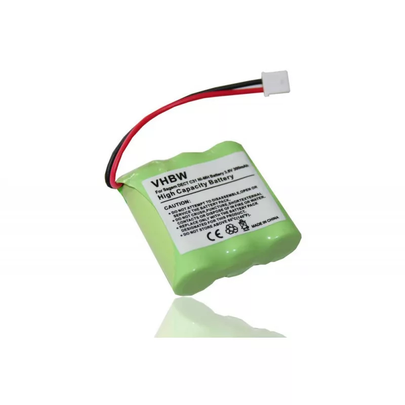   Utángyártott Sagem 30AAAM3BMX 300mAh 3.6V Ni-MH vonalas telefon akkumulátor