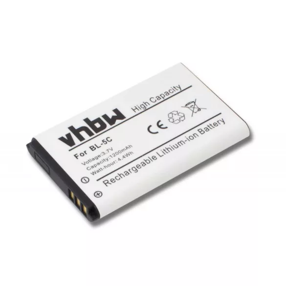 Utángyártott mobiltelefon akkumulátor BS-16 MP-S-A1 RCB215 1200mAh 3.7V Li-ion - VHBW