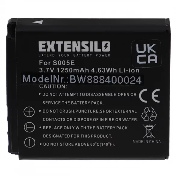 Utángyártott Fuji / Fujifilm NP-70 1250mAh 3.7V Li-ion kamera akkumulátor - VHBW