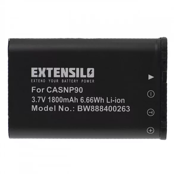 Utángyártott Casio NP-90 NP-90DBA 1800mAh 3.7V Li-ion kamera akkumulátor - VHBW