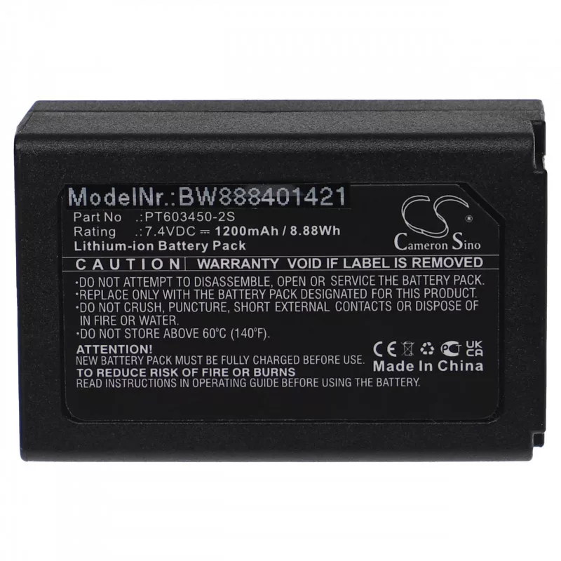 Utángyártott CEM PT603450-2S 1200mAh 7.4V Li-ion mérőeszköz akkumulátor