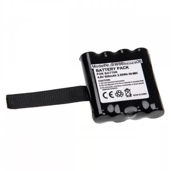 Utángyártott Uniden BP-38 BP-39 BP-40 BT-1013 BT-537 600mAh 4.8V NiMH rádió akkumulátor - VHBW