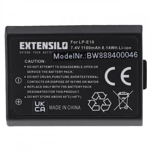 Utángyártott Canon LP-E10 1100mAh 7.4V Li-ion kamera akkumulátor - VHBW