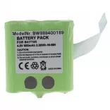 Utángyártott BATT8R KEBT-072-A KEBT072A 600mAh 4.8V NiMH rádió akkumulátor - VHBW