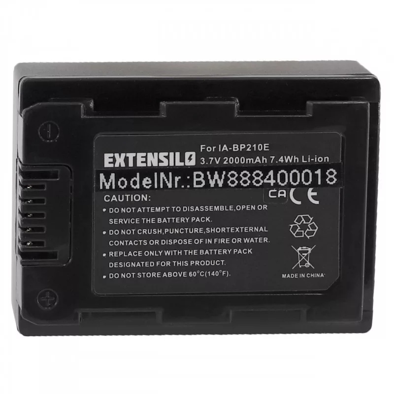Utángyártott Samsung IA-BP210 IA-BP210E 2000mAh 3.7V Li-ion kamera akkumulátor