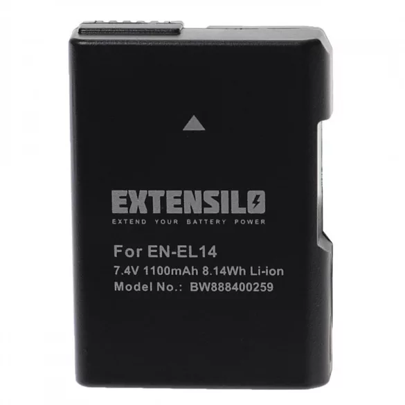 Utángyártott Nikon EN-EL14 1100mAh 7.4V Li-ion kamera akkumulátor - VHBW