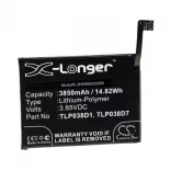 Utángyártott mobiltelefon akkumulátor T-Mobile / Alcatel TLP038D1 3850mAh 3.85V Li-polymer - VHBW