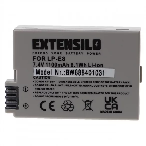 Utángyártott Canon LP-E8 1100mAh 7.4V Li-ion kamera akkumulátor - VHBW