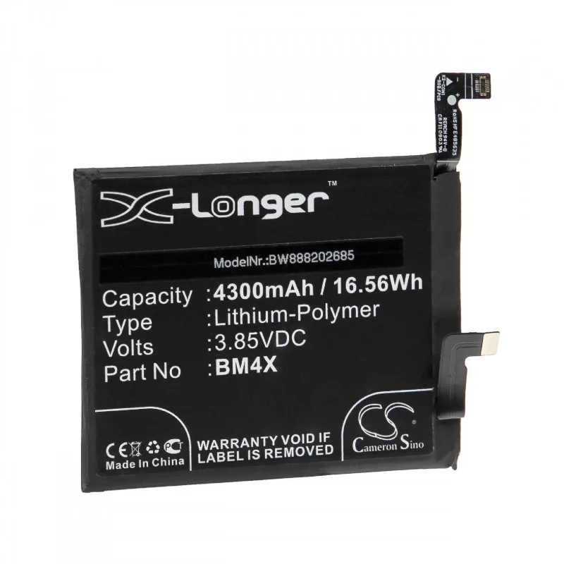 Utángyártott mobiltelefon akkumulátor Xiaomi BM4X 4300mAh 3.85V Li-polymer Utángyártott mobiltelefon akkumulátor Xiaomi BM4X 4300mAh 3.85V Li-polymer