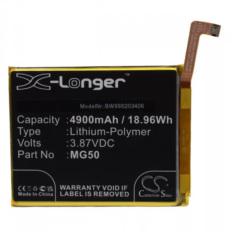 Utángyártott mobiltelefon akkumulátor Motorola MG50 4900mAh 3.87V Li-polymer Utángyártott mobiltelefon akkumulátor Motorola MG50 4900mAh 3.87V Li-polymer