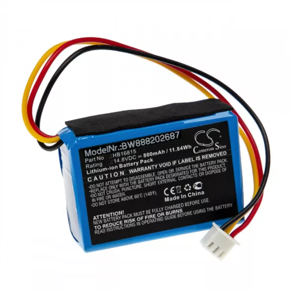 Utángyártott Hobot 168 800mAh robotporszívó akkumulátor - VHBW