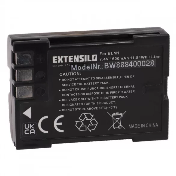Utángyártott Olympus PS-BLM1 1600mAh 7.4V Li-ion kamera akkumulátor - VHBW