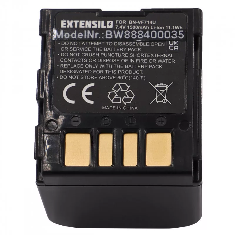 Utángyártott JVC BN-VF707 BN-VF707U BN-VF714 BN-VF714U 1500mAh 7.4V Li-ion kamera akkumulátor