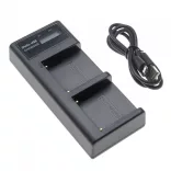 Két csatornás utángyártott akkutöltő (Micro USB / Type C) Sony akkuhoz NP-F970 LCD kijelzővel - VHBW