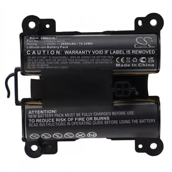 Utángyártott Bose 745531-0010 2600mAh 7.4V Li-ion hordozható hangszóró akkumulátor - VHBW