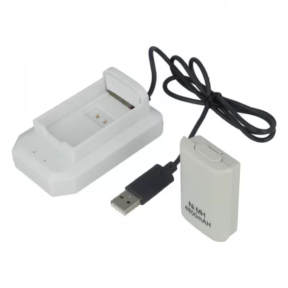 Utángyártott Microsoft Xbox 360 Controller 4800mAh játékkonzol akkumulátor - VHBW