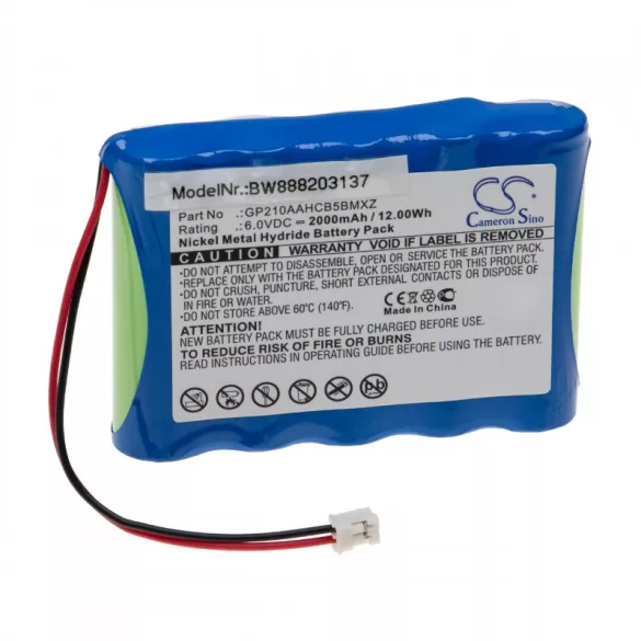 Utángyártott VDW GP210AAHCB5BMXZ 2000mAh 6V NiMH orvosi eszköz akkumulátor - VHBW
