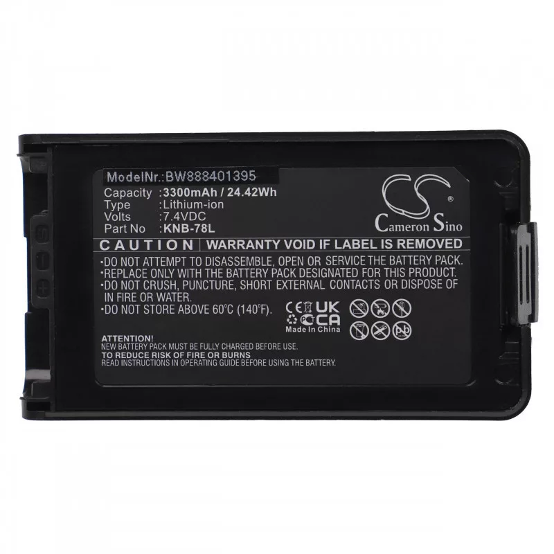 Utángyártott Kenwood KNB-24L KNB-35L KNB-55L KNB-56N 3300mAh 7.4V Li-ion rádió akkumulátor