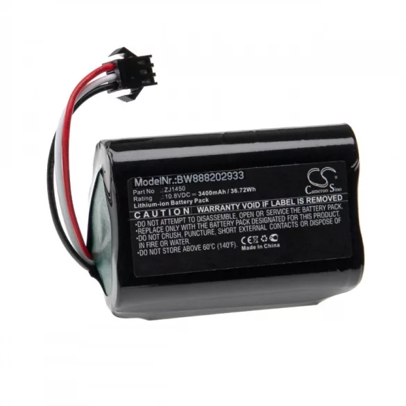 Utángyártott Ecovacs TCR360 3400mAh robotporszívó akkumulátor - VHBW