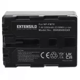 Utángyártott Sony NP-FM70 NP-QM71 NP-FM71 NP-QM70 3200mAh 7.4V Li-ion kamera akkumulátor - VHBW