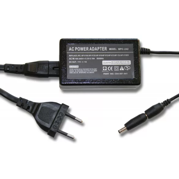 Utángyártott tápegység JVC LY20739-002C LY20739-003A LY20739-003B LY20848-001A kamera DSLR Camcorder 2m - VHBW