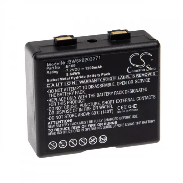 Utángyártott AEG / Bosch B169 1200mAh 7.2V NiMH rádió akkumulátor - VHBW