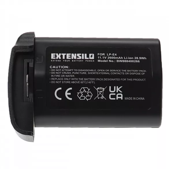 Utángyártott Canon LP-E4 LP-E4N 2600mAh 11.1V Li-ion kamera akkumulátor - VHBW