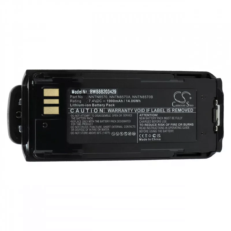Utángyártott Motorola NNTN8570 NNTN8570A 1900mAh 7.4V Li-ion  rádió akkumulátor övcsipesszel