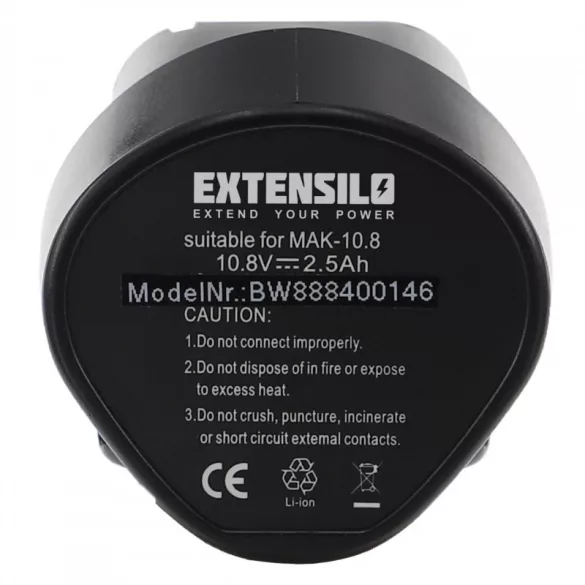 Szerszámgép utángyártott akkumulátor Makita 194550-6 194551-4 2500 mAh 10.8 V Li-ion - VHBW