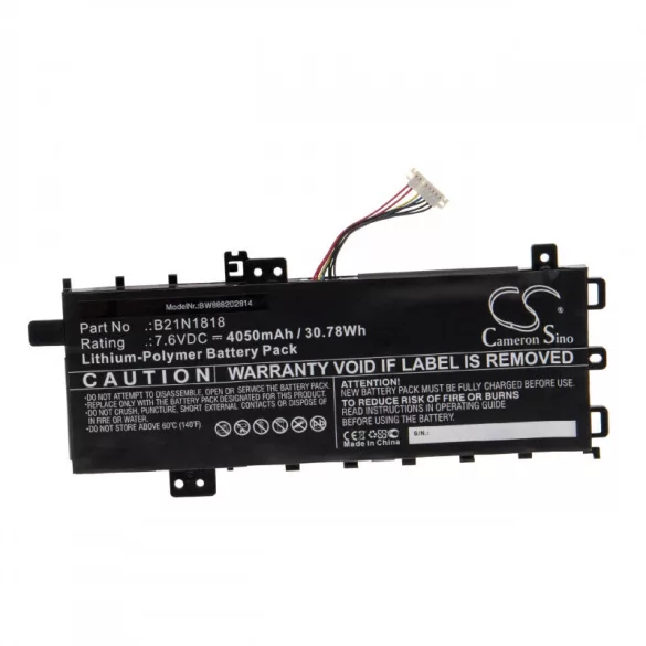 Utángyártott Asus 0B200-03190400 0B200-03190400E 4050mAh 7.6V Li-po laptop akkumulátor - VHBW