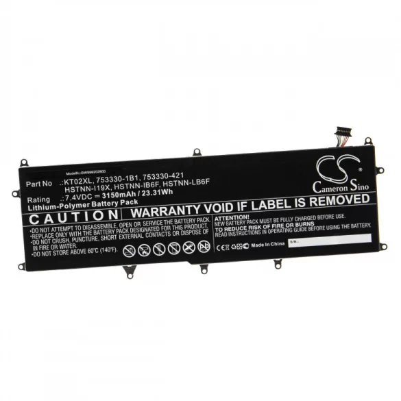 Utángyártott HP 753330-1B1 753330-421 3150mAh 7.4V Li-po vezetéknélküli billentyűzet akkumulátor - VHBW