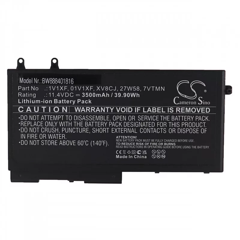 Utángyártott Dell 01V1XF 1V1XF 27W58 7VTMN XV8CJ 3500mAh 11.4V Li-ion laptop akkumulátor Utángyártott Dell 01V1XF 1V1XF 27W58 7VTMN XV8CJ 3500mAh 11.4V Li-ion laptop akkumulátor