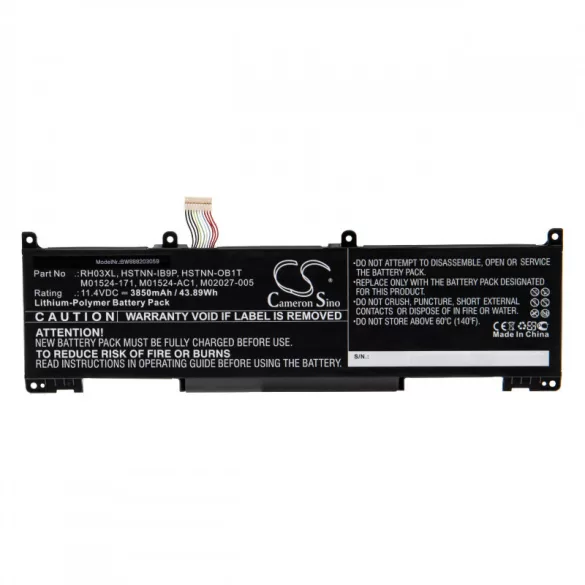 Utángyártott HP HSTNN-IB9P HSTNN-OB1T 3850mAh 11.4V Li-po laptop akkumulátor - VHBW