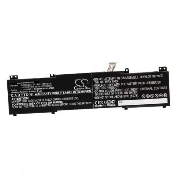 Utángyártott Asus 0B200-03220000 3ICP5/57/80 3600mAh 11.52V Li-po laptop akkumulátor - VHBW