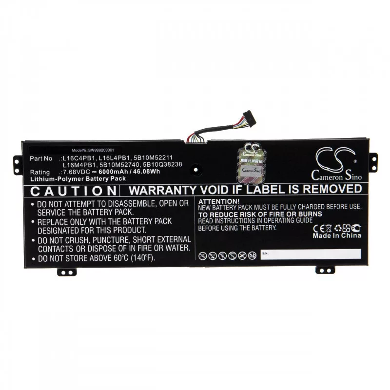   Utángyártott Lenovo 5B10M52211 5B10M52740 6000mAh 7.68V Li-po laptop akkumulátor
