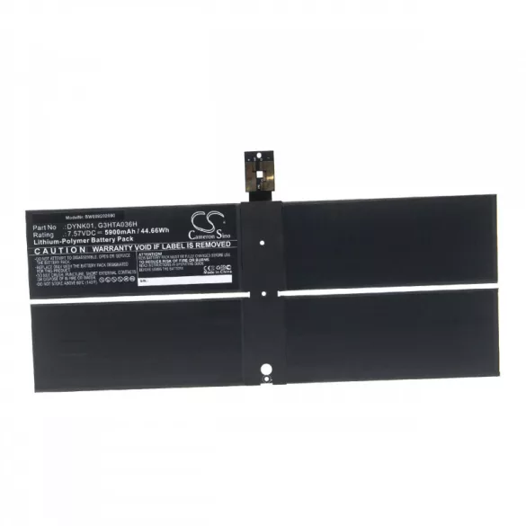 Utángyártott Microsoft DYNK01 G3HTA036H 5900mAh 7.57V Li-po laptop akkumulátor - VHBW