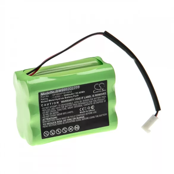 Utángyártott Megalite / Mettler / Transpal GP380AFH6YMXZ 3600mAh 7.2V NiMH mérőeszköz akkumulátor - VHBW