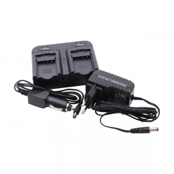Dupla utángyártott akkutöltő Panasonic CGA S00/ CGA DU07 VW VBN130 - VHBW