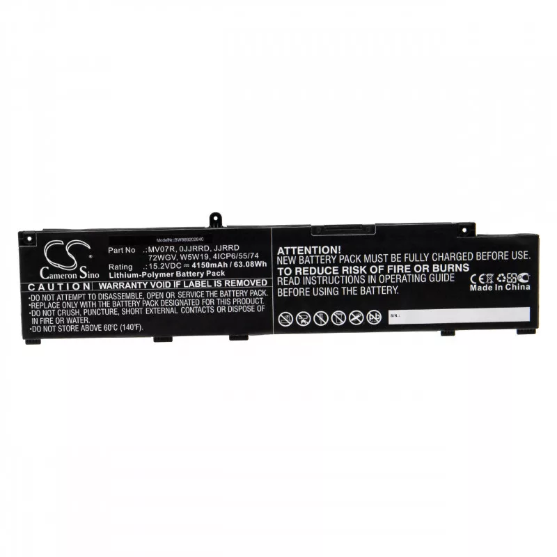 Utángyártott Dell 0JJRRD 4ICP6/55/74 72WGV 4150mAh 15.2V Li-po laptop akkumulátor Utángyártott Dell 0JJRRD 4ICP6/55/74 72WGV 4150mAh 15.2V Li-po laptop akkumulátor