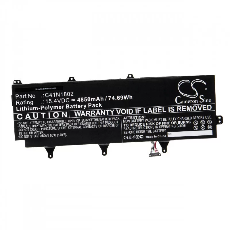   Utángyártott Asus 0B200-03140100 C41N1802 4850mAh 15.4V Li-po laptop akkumulátor