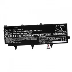   Utángyártott Asus 0B200-03140100 C41N1802 4850mAh 15.4V Li-po laptop akkumulátor
