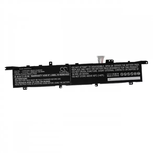 Utángyártott Asus 0B200-03490000 C42N1846 3900mAh 15.4V Li-po laptop akkumulátor - VHBW