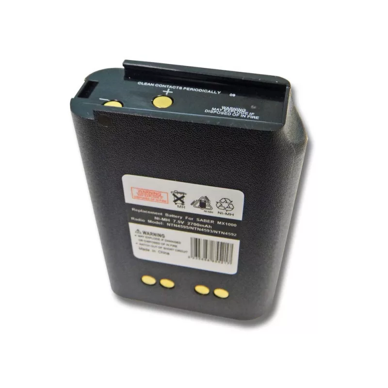 Utángyártott Motorola NTN4538 NTN4592 NTN4593 NTN4593A 2700mAh 7.5V NiMH rádió akkumulátor