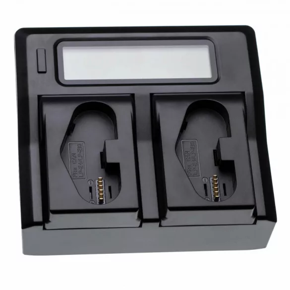 Két csatornás utángyártott akkutöltő LCD kijelzővel Canon LP-E4/LP-E19 akkuhoz - VHBW