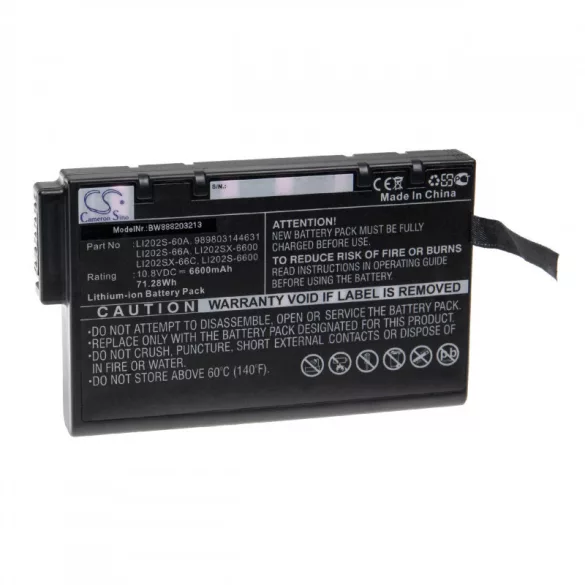 Utángyártott AeroTrak Li202SX Li202SX-6600 700028 6600mAh 10.8V Li-ion mérőeszköz akkumulátor - VHBW
