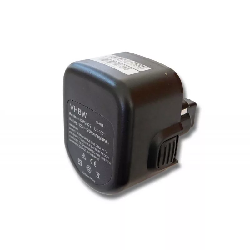 Szerszámgép utángyártott akkumulátor Black & Decker A9252 2000 mAh 12 V NiMH Szerszámgép utángyártott akkumulátor Black & Decker A9252 2000 mAh 12 V NiMH